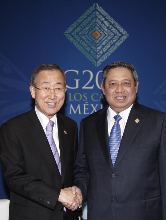 SBY bertemu sekjen PBB Ban Ki Moon