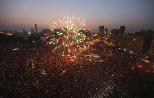 Ribuan pendukung Mursi rayakan kemenangan