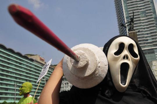 Demo aksi perangi narkoba di Bundaran HI