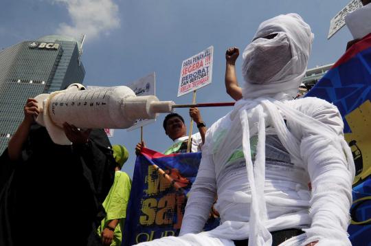 Demo aksi perangi narkoba di Bundaran HI