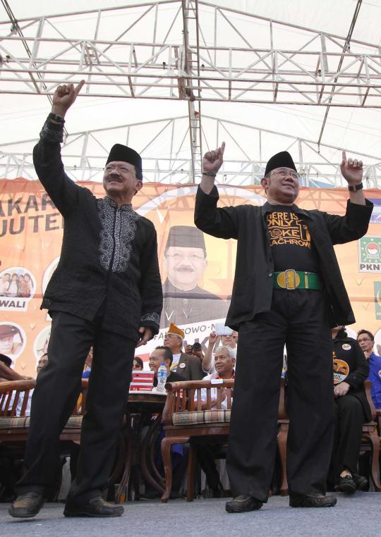 Anas dan Rhoma Irama meriahkan kampanye Foke-Nara