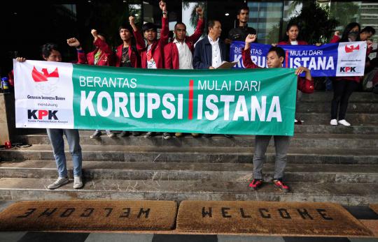 Demo mahasiswa dukung KPK