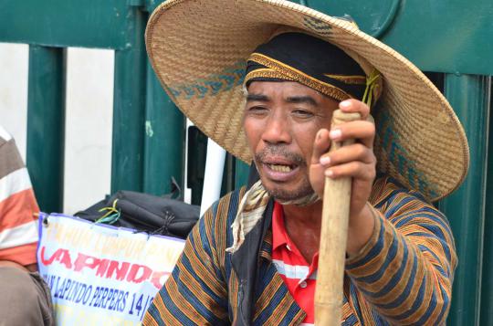 25 Hari jalan kaki, korban Lapindo tiba di Jakarta