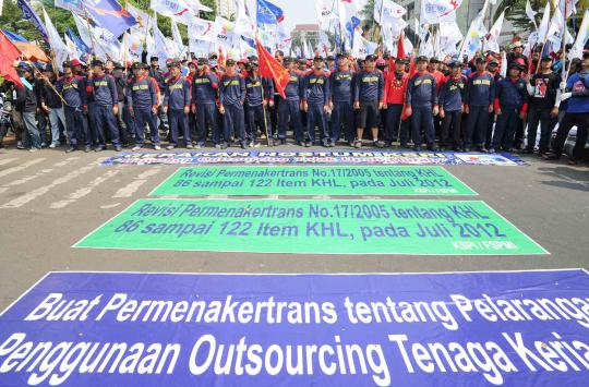Aksi buruh kuasai Thamrin