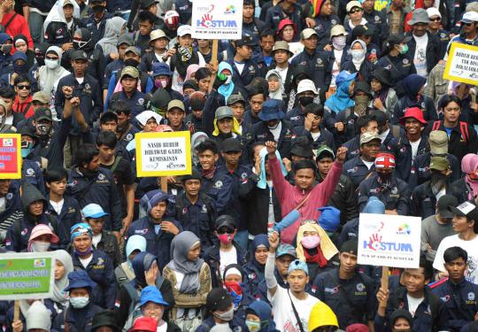 Aksi buruh kuasai Thamrin