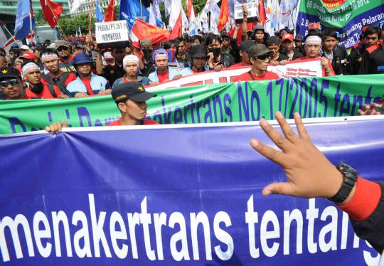 Aksi buruh kuasai Thamrin