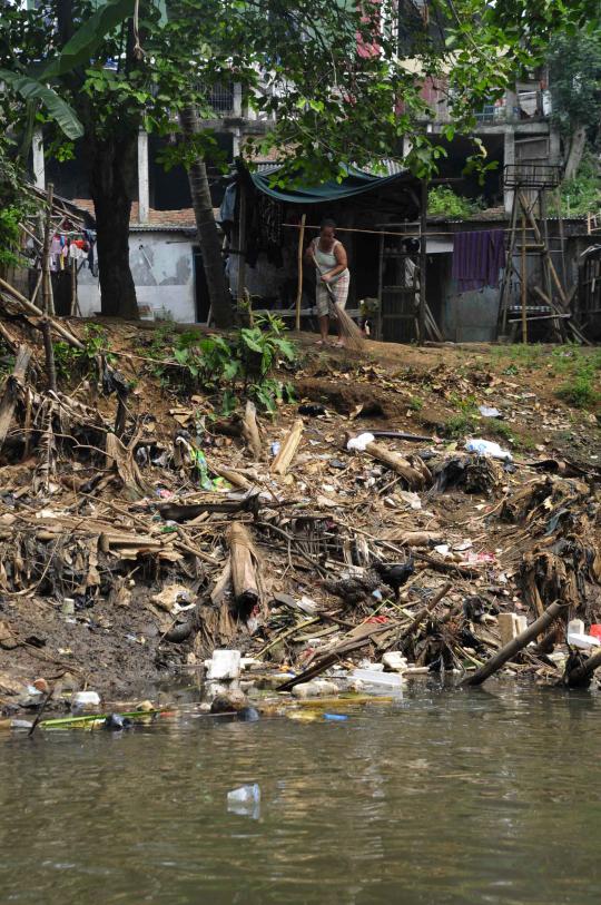 Kini, Sungai Ciliwung mulai tercemar sampah