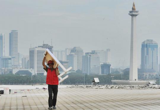 Kubah Masjid Istiqlal direnovasi