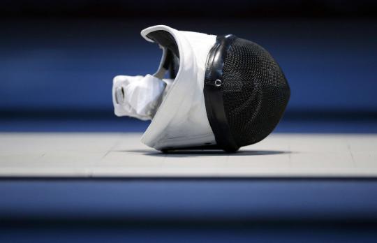 Atlet Anggar beraksi di Olimpiade 2012 London