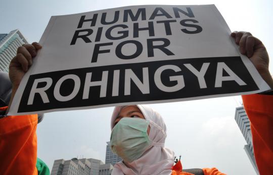 Aksi solidaritas peduli Rohingya