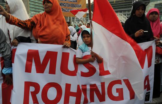 Demo PKS, kutuk kekerasan Rohingya dan Suriah