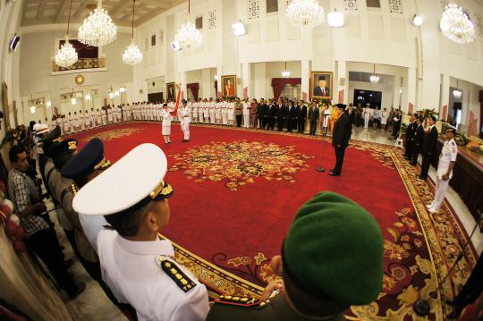 Presiden SBY kukuhkan pengibar bendera pusaka Merah Putih