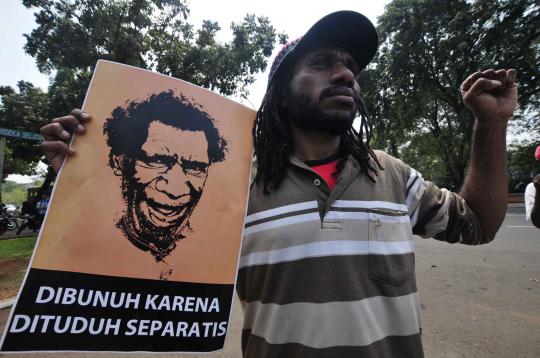 Aktivis Papua demo di Kedubes Amerika