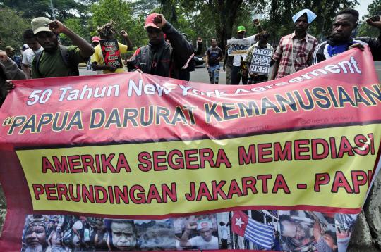 Aktivis Papua demo di Kedubes Amerika