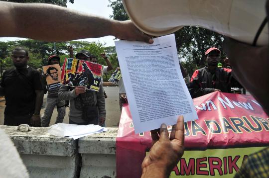 Aktivis Papua demo di Kedubes Amerika