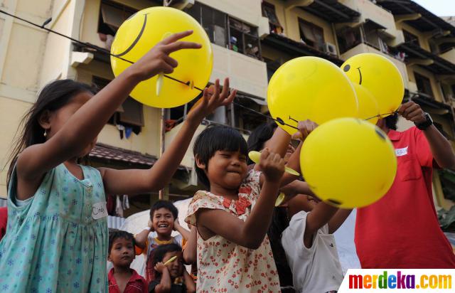 Foto : Anak-anak korban kebakaran Karet ikuti lomba balap 