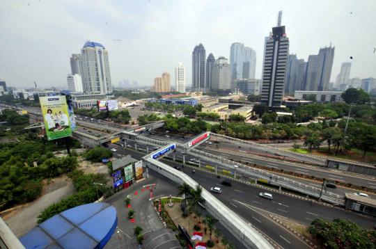 Hari ke tiga libur lebaran (H+1) jalanan Jakarta masih sepi