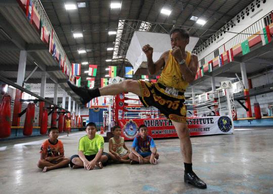 Latihan Muay Thai, beladiri kuno Thailand