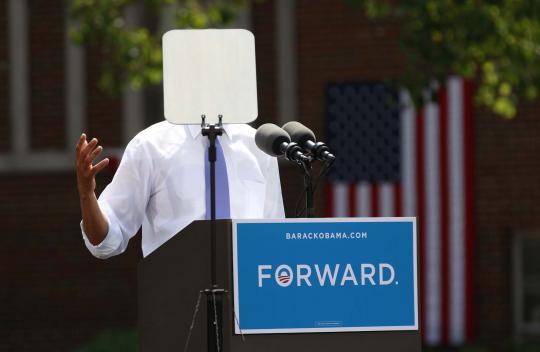 Inilah alat bantu Barack Obama baca naskah pidatonya