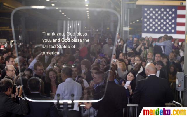 Foto : Inilah alat bantu Barack Obama baca naskah 