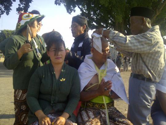 Penuhi nazar, 10 abdi dalem Keraton Yogya gunduli rambut