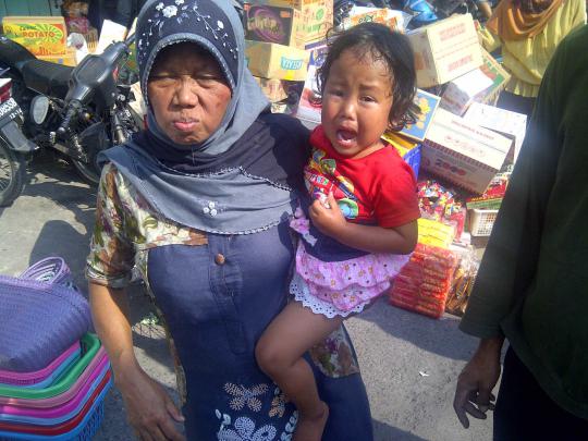 Si jago merah mengamuk di Pasar Talun, Magelang. 