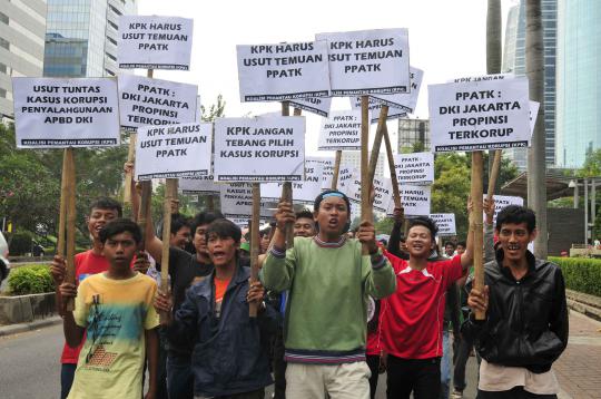 Puluhan aktivis gelar demo di KPK