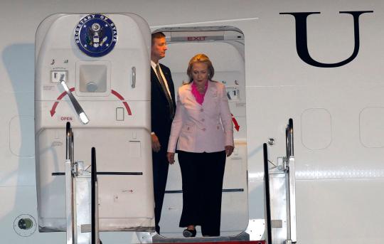 Menlu AS Hillary Clinton tiba di Jakarta