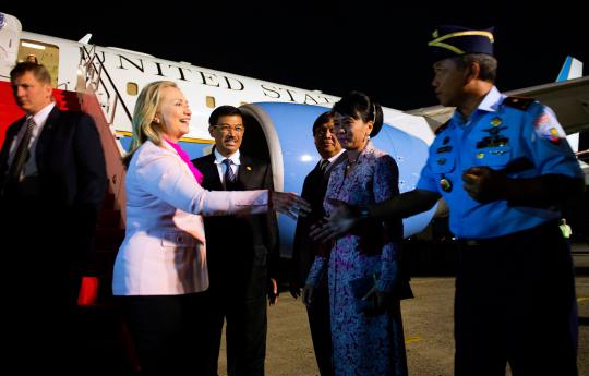 Menlu AS Hillary Clinton tiba di Jakarta