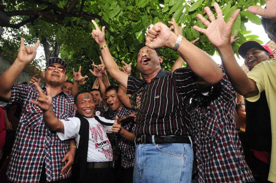 Relawan Jokowi-Ahok rayakan kemenangan 