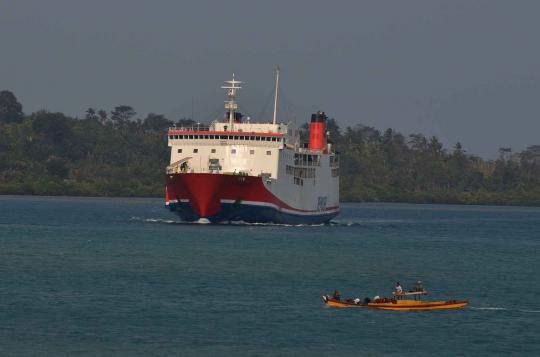 Pelabuhan Bakauheni pasca kecelakaan KM Bahuga Jaya