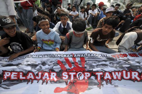 Aksi damai stop tawuran antar pelajar