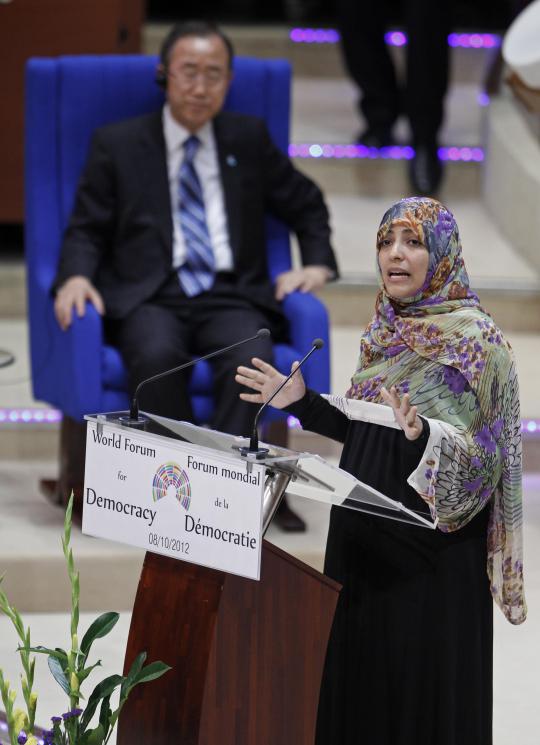 Tawakkol Karman wanita Arab pertama penerima Nobel Perdamaian