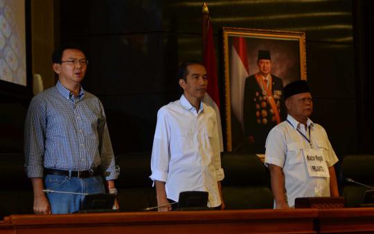 Jokowi-Ahok ikuti gladi bersih pelantikan Gubernur 