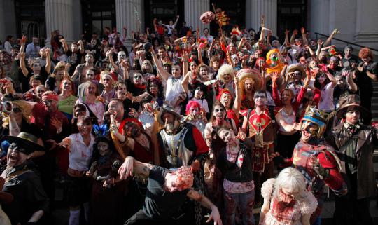 Zombie berkeliaran di Amerika