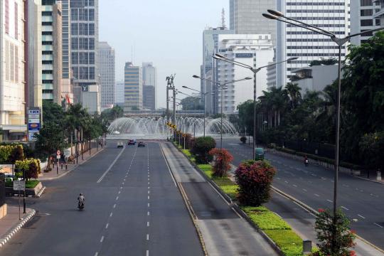 Jalanan sepi Jakarta saat Idul Adha