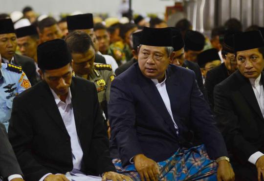 SBY dan Jokowi salat id bersama di Istiqlal