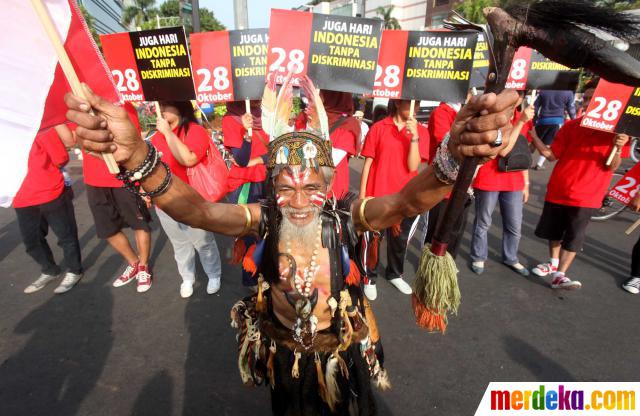 Foto : Aksi Indonesia tanpa diskriminasi  merdeka.com