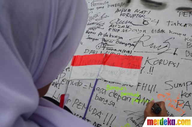 Foto : Hari Sumpah Pemuda, mahasiswa kecam koruptor 