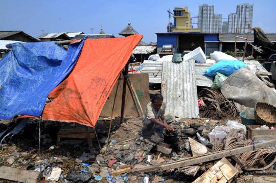 Warga korban penggusuran di Muara Angke 