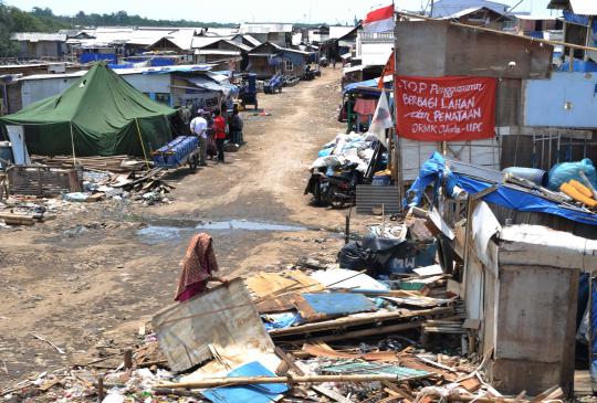 Warga korban penggusuran di Muara Angke 