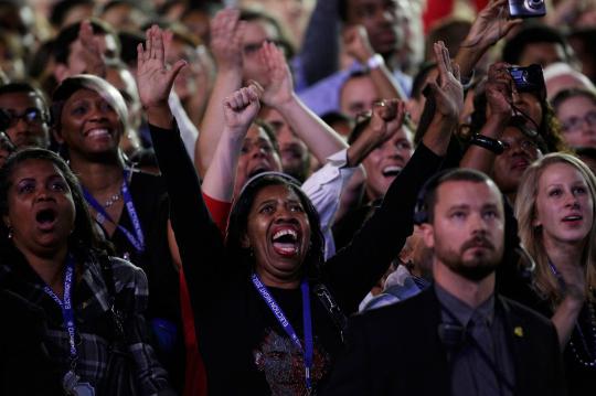 Warga AS rayakan kemenangan Obama