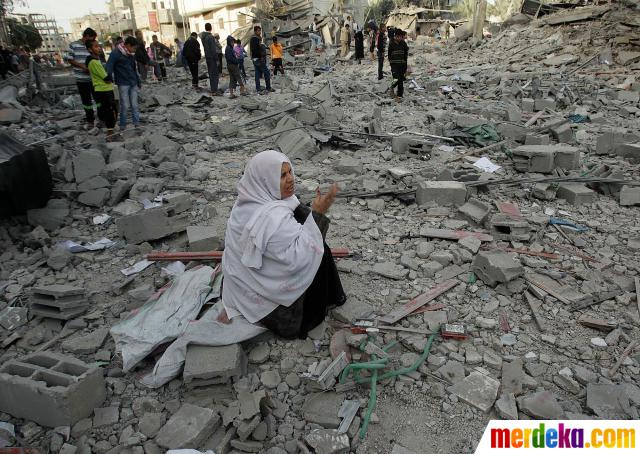 Foto : Ketika jalur Gaza kembali digempur merdeka.com