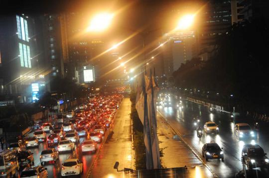 Jalan di Ibu Kota Jakarta macet parah