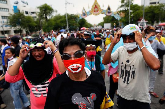 Demo anti pemerintah di Bangkok ricuh