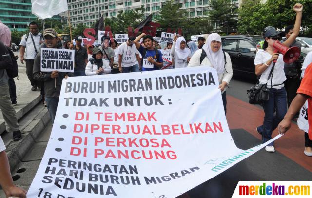 Foto : Hari Buruh Migran Internasional, buruh demo di 