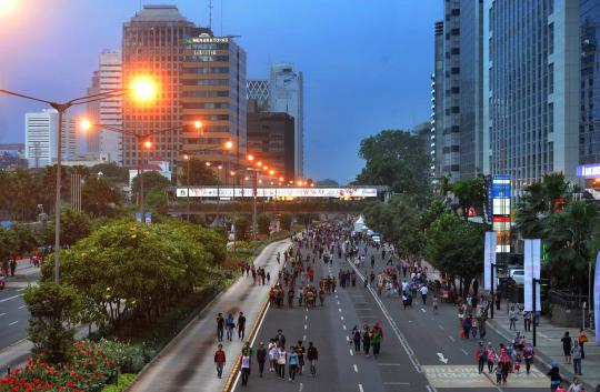 Jelang car free night di Jalan Thamrin-Sudirman 