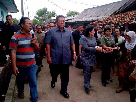 Presiden SBY 'blusukan' di pasar ikan Tanjung Pasir