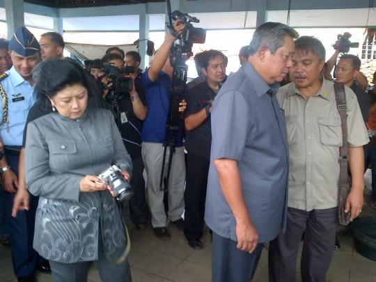 Presiden SBY 'blusukan' di pasar ikan Tanjung Pasir