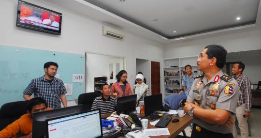 Kunjungan Tim Divisi Humas Mabes Polri ke kantor Merdeka.com